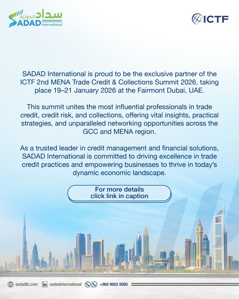 SADAD International LLC exclusive partner logo for ICTF 2nd MENA Trade Credit & Collections Summit 2026